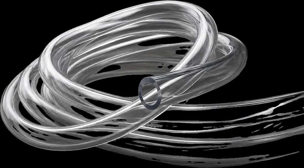 Coil of clear FEP tube