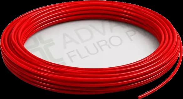 Coil of coloured PTFE tube